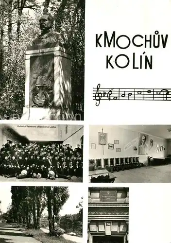 AK / Ansichtskarte Kolin Kmochuv Denkmal Bueste Frantisek Kmoch Haus Komponist Blasmusik Kat. Koeln an der Elbe