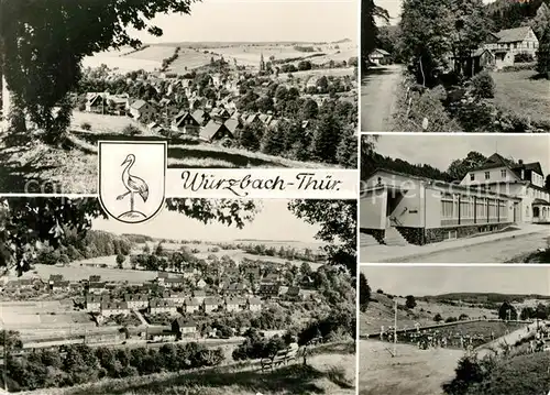 AK / Ansichtskarte Wurzbach Landschaftspanorama Ortspartien Gaststaette Freibad Kat. Wurzbach