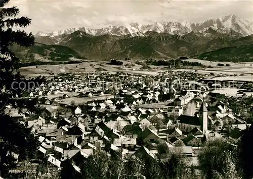 AK / Ansichtskarte Peiting Gesamtansicht mit Alpenpanorama Kat. Peiting