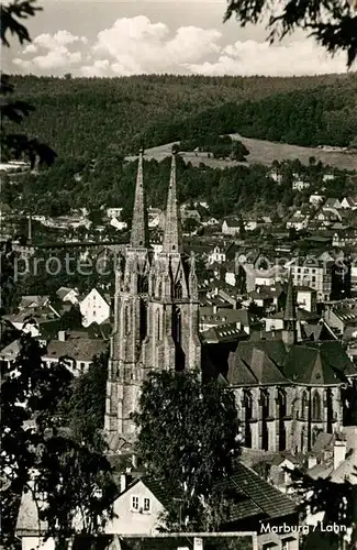 AK / Ansichtskarte Marburg Lahn Stadtpanorama mit Dom Kat. Marburg