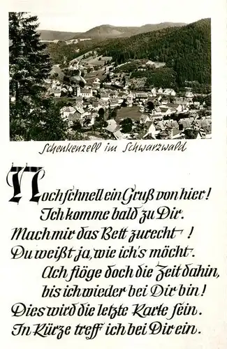 AK / Ansichtskarte Schenkenzell Panorama Gedicht Kat. Schenkenzell Schwarzwald