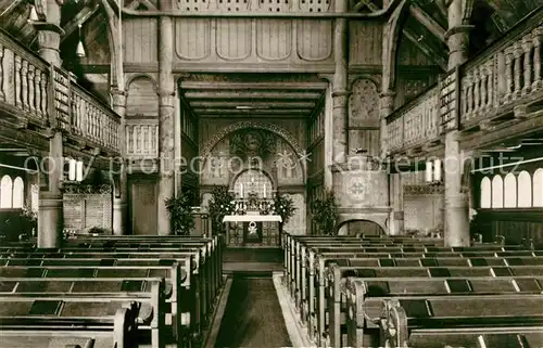 AK / Ansichtskarte Hahnenklee Bockswiese Harz Gustav Adolf Kirche Inneres Nordische Stabkirche erbaut 1908 Kat. Goslar