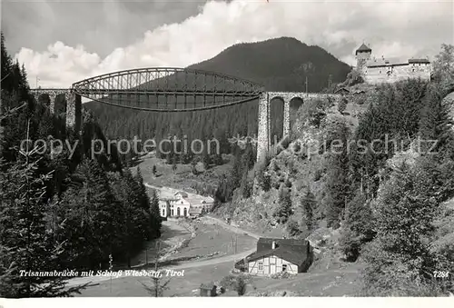 AK / Ansichtskarte Trisannabruecke mit Schloss Wiesberg Kat. Landeck