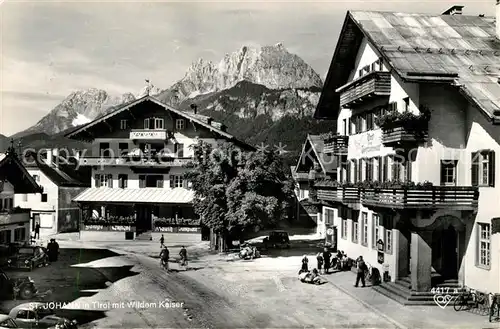 AK / Ansichtskarte St Johann Tirol Ortsmotiv mit Wildem Kaiser Kaisergebirge Kat. St. Johann in Tirol