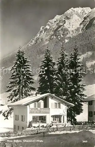 AK / Ansichtskarte Oberstdorf Haus Stefanz Winterpanorama Alpen Kat. Oberstdorf