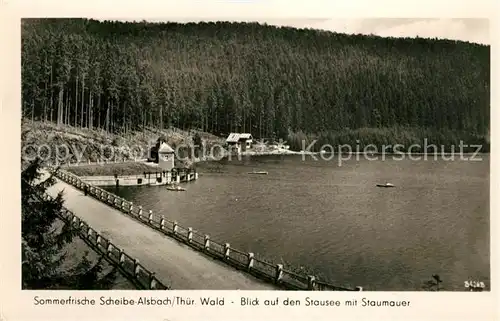 AK / Ansichtskarte Scheibe Alsbach Blick auf Stausee mit Staumauer Sommerfrische Kat. Scheibe Alsbach