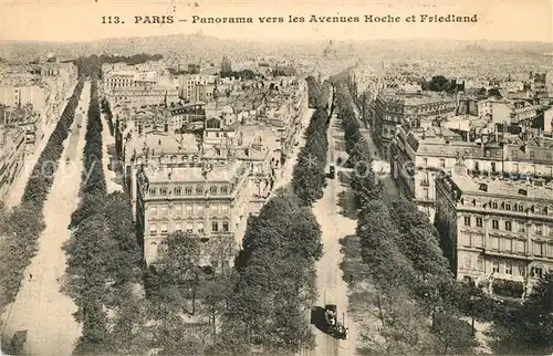 AK / Ansichtskarte Paris Panorama vers les Avenues oche et Friedland Kat. Paris