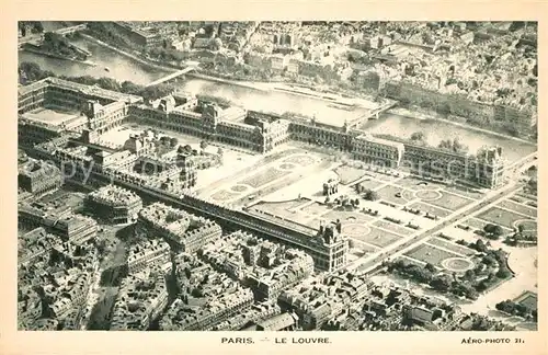 AK / Ansichtskarte Paris Le Louvre Vue aerienne Kat. Paris