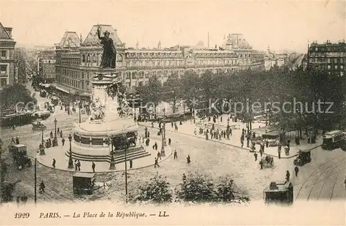 AK / Ansichtskarte Paris La Place de la Republique Kat. Paris