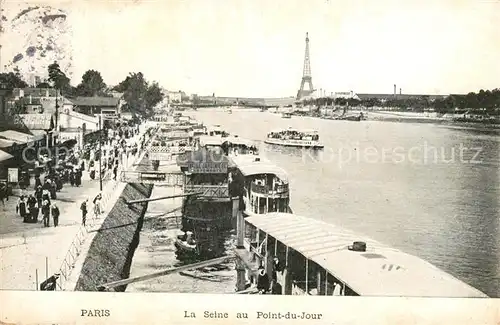 AK / Ansichtskarte Paris La Seine au Pointdu Jour Kat. Paris