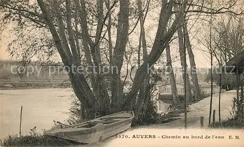 AK / Ansichtskarte Auvers sur Oise Chemin au bord de l eau Kat. Auvers sur Oise