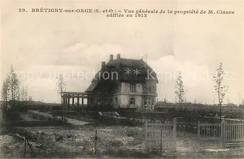 AK / Ansichtskarte Bretigny sur Orge Vue generale de la propriete de M Clause edifiee en 1912 Kat. Bretigny sur Orge
