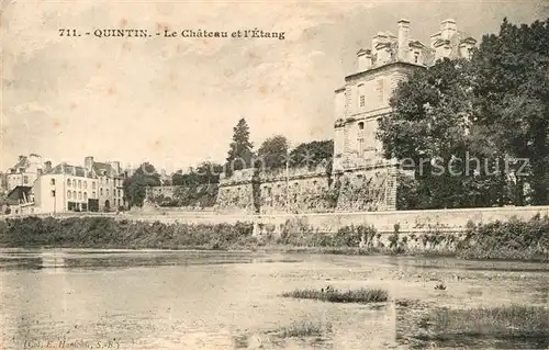 AK / Ansichtskarte Quintin Le Chateau et l Etang Kat. Quintin