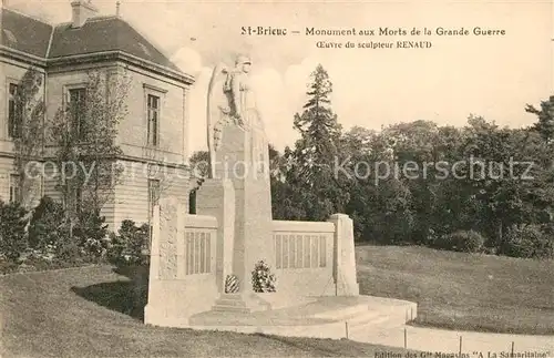 AK / Ansichtskarte Saint Brieuc Cotes d Armor Monument aux Morts de la Grande Guerre Kat. Saint Brieuc