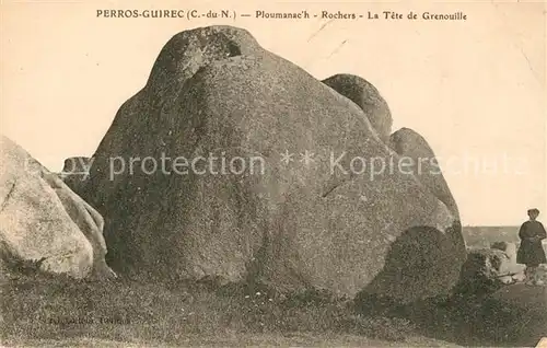 AK / Ansichtskarte Perros Guirec Plaumanach Rochers La Tete de Grenouille Kat. Perros Guirec