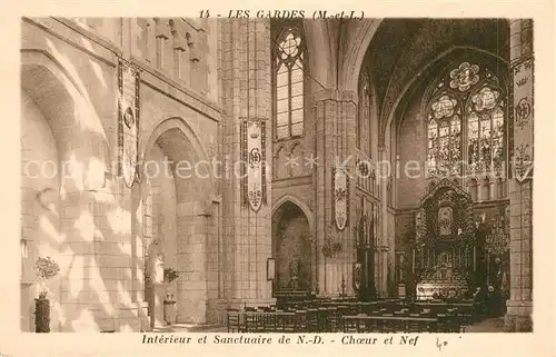 AK / Ansichtskarte Les Gardes Interieur et Sanctuaire de Notre Dame Choeur et Nef Kat. Saint Georges des Gardes