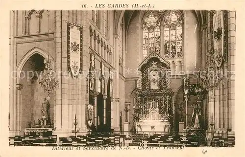 AK / Ansichtskarte Les Gardes Interieur et Sanctuaire de Notre Dame Choeur et Transept Kat. Saint Georges des Gardes