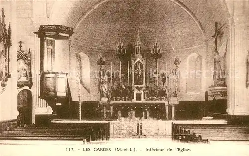 AK / Ansichtskarte Les Gardes Interieur de l Eglise Kat. Saint Georges des Gardes