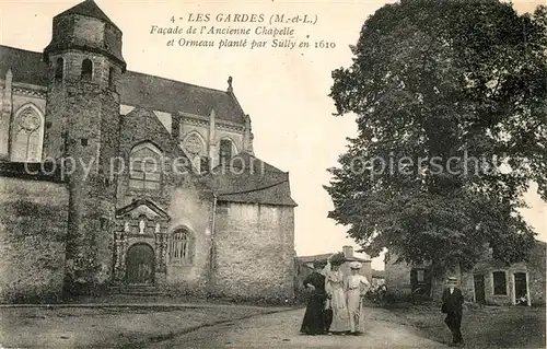 AK / Ansichtskarte Les Gardes Facade de lAncienne Chapelle et Ormeau plante par Sully en 1610 Kat. Saint Georges des Gardes