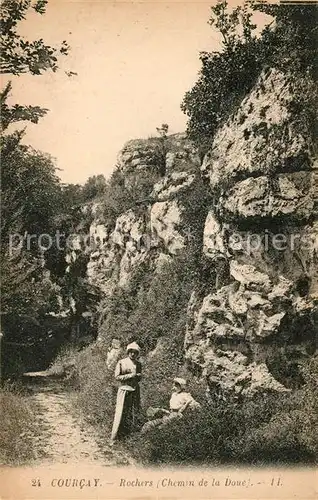 AK / Ansichtskarte Courcay Rochers Chemin de la Doue Kat. Courcay