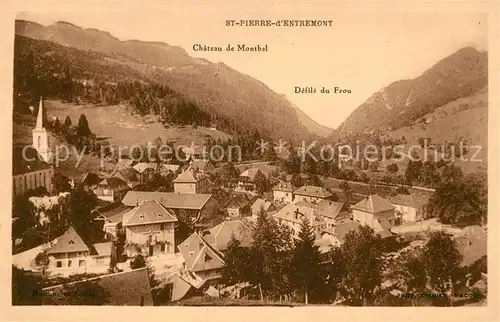 AK / Ansichtskarte Saint Pierre d Entremont Isere Chateau de Montbel Defile du Frou Kat. Saint Pierre d Entremont
