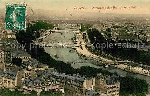 AK / Ansichtskarte Paris Panorama des Ponts sur la Seine Kat. Paris