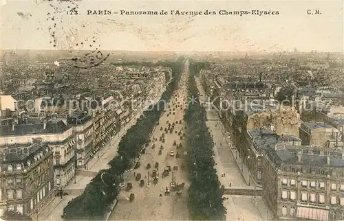 AK / Ansichtskarte Paris Panorama de lAvenue des Champs Elysees Kat. Paris