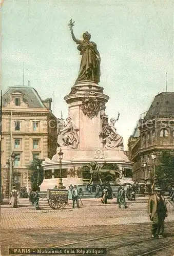 AK / Ansichtskarte Paris Monument de la Republique Kat. Paris