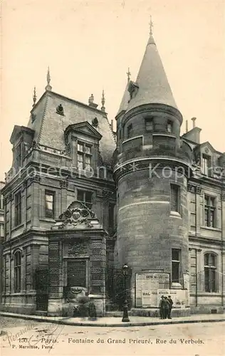 AK / Ansichtskarte Paris Fontaine du Grand Prieure Rue du Verbois Kat. Paris