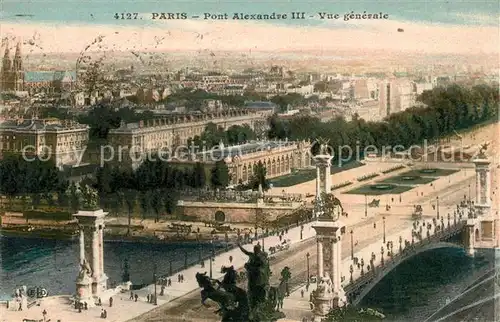 AK / Ansichtskarte Paris Pont Alexandre III Vue generale Kat. Paris