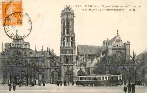 AK / Ansichtskarte Paris Eglise St Germain Auxerrois et la Mairie du 1er arrondissement Kat. Paris