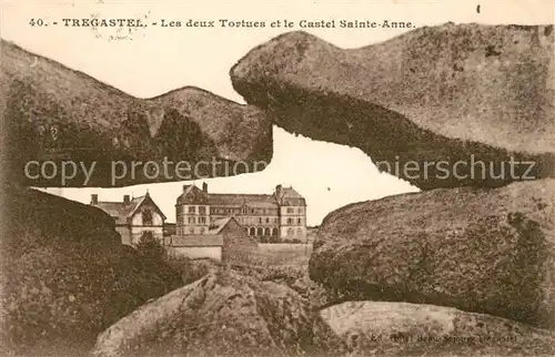 AK / Ansichtskarte Tregastel Les deux Tortues et le Castel Sainte Anne Kat. Tregastel