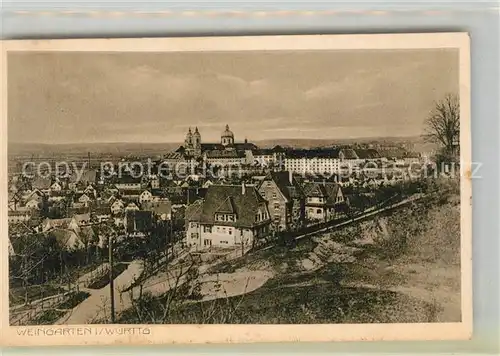 AK / Ansichtskarte Weingarten Wuerttemberg Wallfahrtskirche Muenster Kloster Panorama