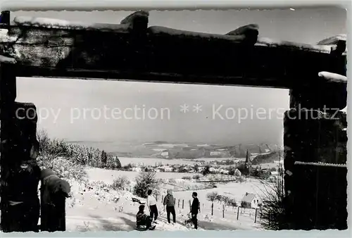 AK / Ansichtskarte Stockum Sauerland Haus Attenberg Winterpanorama Kat. Sundern (Sauerland)