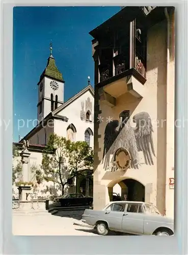 AK / Ansichtskarte Wangen Allgaeu Kirche Kreissparkasse Kat. Wangen im Allgaeu