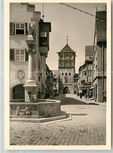 AK / Ansichtskarte Wangen Allgaeu Paradiesstrasse Martinstor Kat. Wangen im Allgaeu