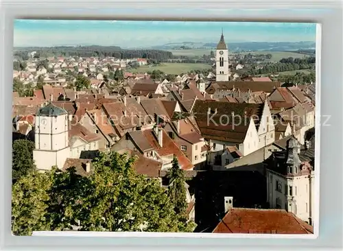 AK / Ansichtskarte Wangen Allgaeu Panorama mit Kirche Kat. Wangen im Allgaeu