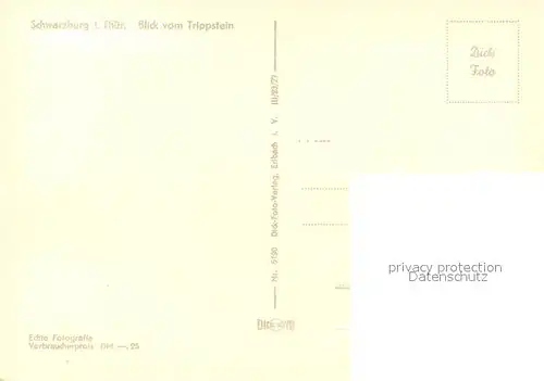 AK / Ansichtskarte Schwarzburg Thueringer Wald Blick vom Trippstein Kat. Schwarzburg