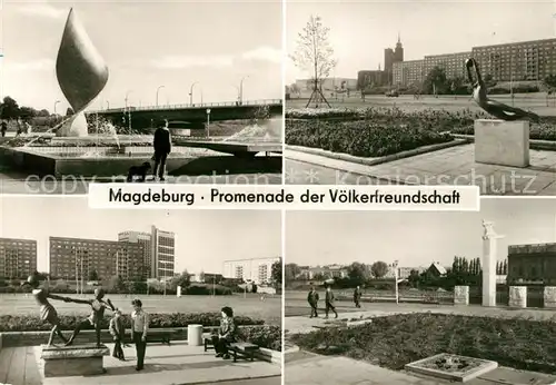 AK / Ansichtskarte Magdeburg Promenade der Voelkerfreundschaft Kat. Magdeburg