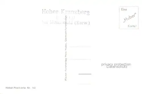 AK / Ansichtskarte Kranzberghaus Berghaus gegen Wettersteinspitze Zugspitzgruppe Huber Karte Nr 162 Kat. Schwaz