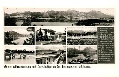 AK / Ansichtskarte Schongau Ammergebirgspanorama und Landschaften um den Rosshauptener Lechstausee Kat. Schongau