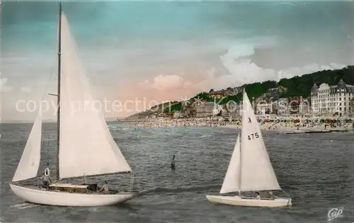 AK / Ansichtskarte Segelboote Trouville Plage  Kat. Schiffe