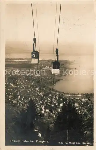 AK / Ansichtskarte Seilbahn Pfaender Bregenz Foto Risch Lau Nr. 1620 Kat. Bahnen