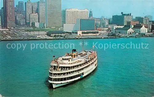 AK / Ansichtskarte Dampfer Schaufelrad Pleasure Ship Columbia Detroit Michigan  Kat. Schiffe