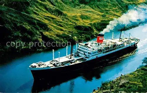 AK / Ansichtskarte Dampfer Oceanliner New Zealand Shipping Company Culebra Cut Panama Canal Kat. Schiffe