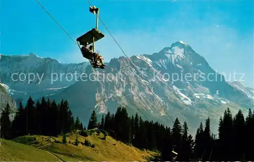 AK / Ansichtskarte Sessellift First Bahn Grindelwald Eiger Fiescherwand  Kat. Bahnen