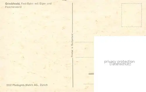 AK / Ansichtskarte Sessellift First Bahn Grindelwald Eiger Fiescherwand  Kat. Bahnen