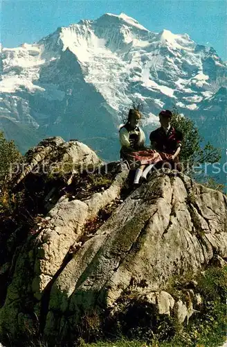AK / Ansichtskarte Trachten Schweiz Kinder Jungfrau Kat. Trachten