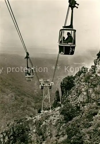 AK / Ansichtskarte Seilbahn Bodetal Hexentanzplatz Thale Kat. Bahnen