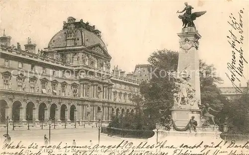 AK / Ansichtskarte Paris Le Monument de Gambetta et le Louvre Kat. Paris